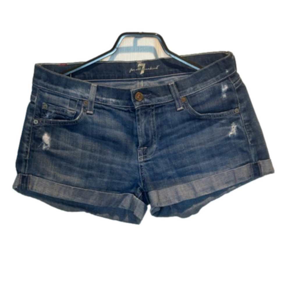 7 for all Mankind distressed jeans shorts 26